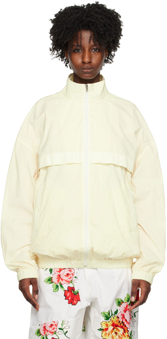 Vindjacka We11done We11done Stand Collar Windbreaker Jacket Gul | WD-JP1-23-256-U-YE
