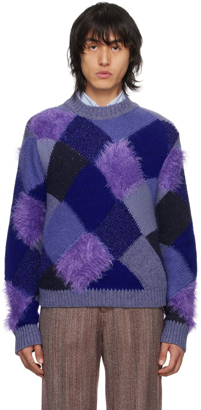 Sweater Marni Rhombus Crewneck Purpur | GCMG0379Q0 UFW010