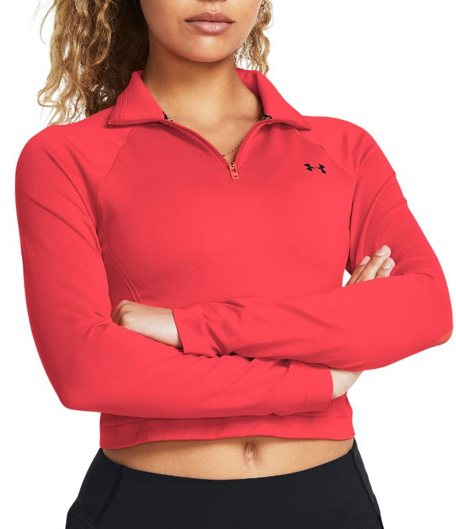 Crop top Under Armour Seamless Quarter-Zip Crop Top Röd | 1384405-713