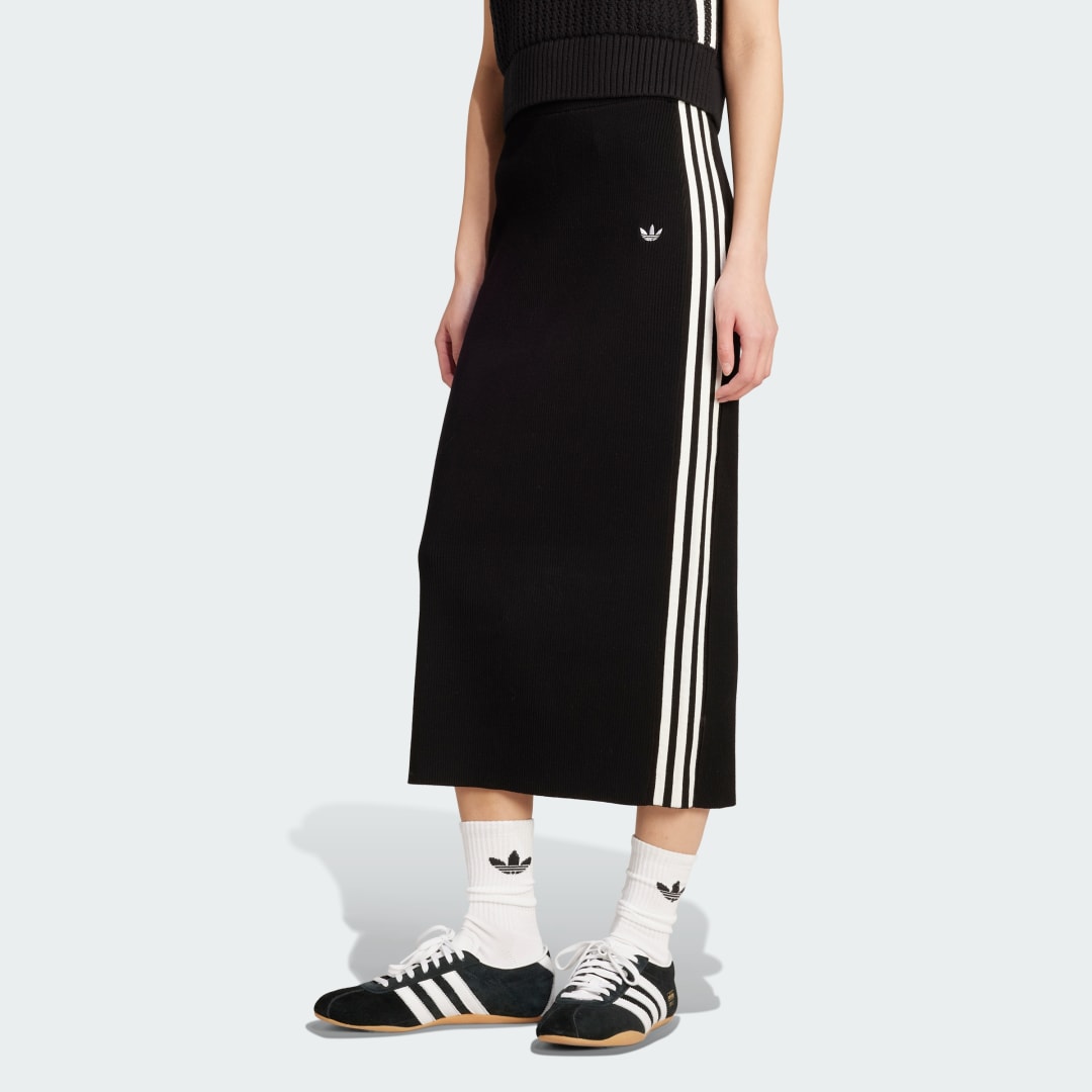 Kjol adidas Performance Adicolor 3-Stripes Knit Skirt Svart | JW2661, 0
