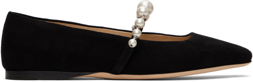 Tillbehör Jimmy Choo Jimmy Choo Ade Pearl Ballerina Flats Svart | ADE FLAT SZR