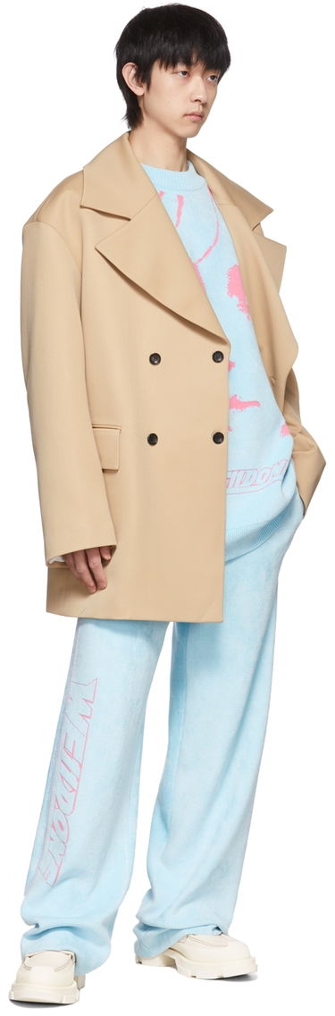 Träningsbyxor We11done We11done Viscose Lounge Pants Blå | WD-KP1-22-626-U-SK, 3