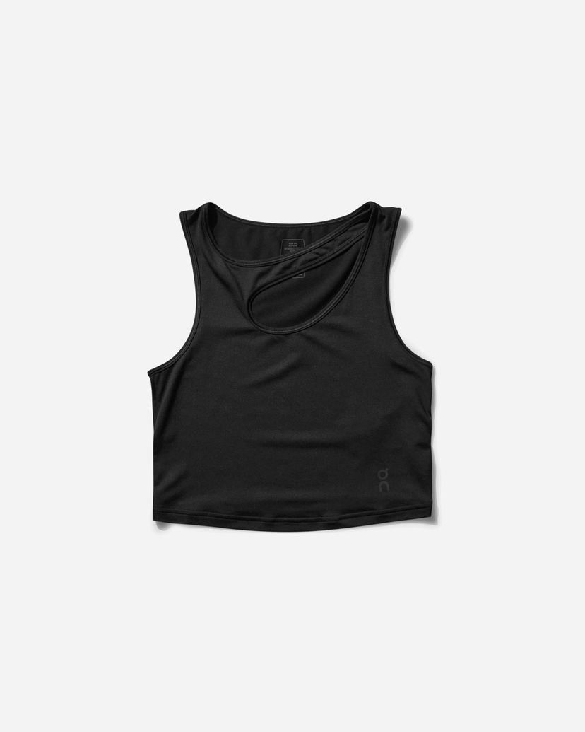 Linne On Running Studio Cut-Out Crop Top Svart | 1WF10570553 BLACK