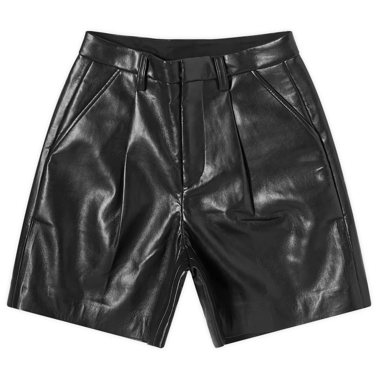 Shorts Anine Bing Carmen Black Leather Shorts Svart | A-05-9162-000, 0
