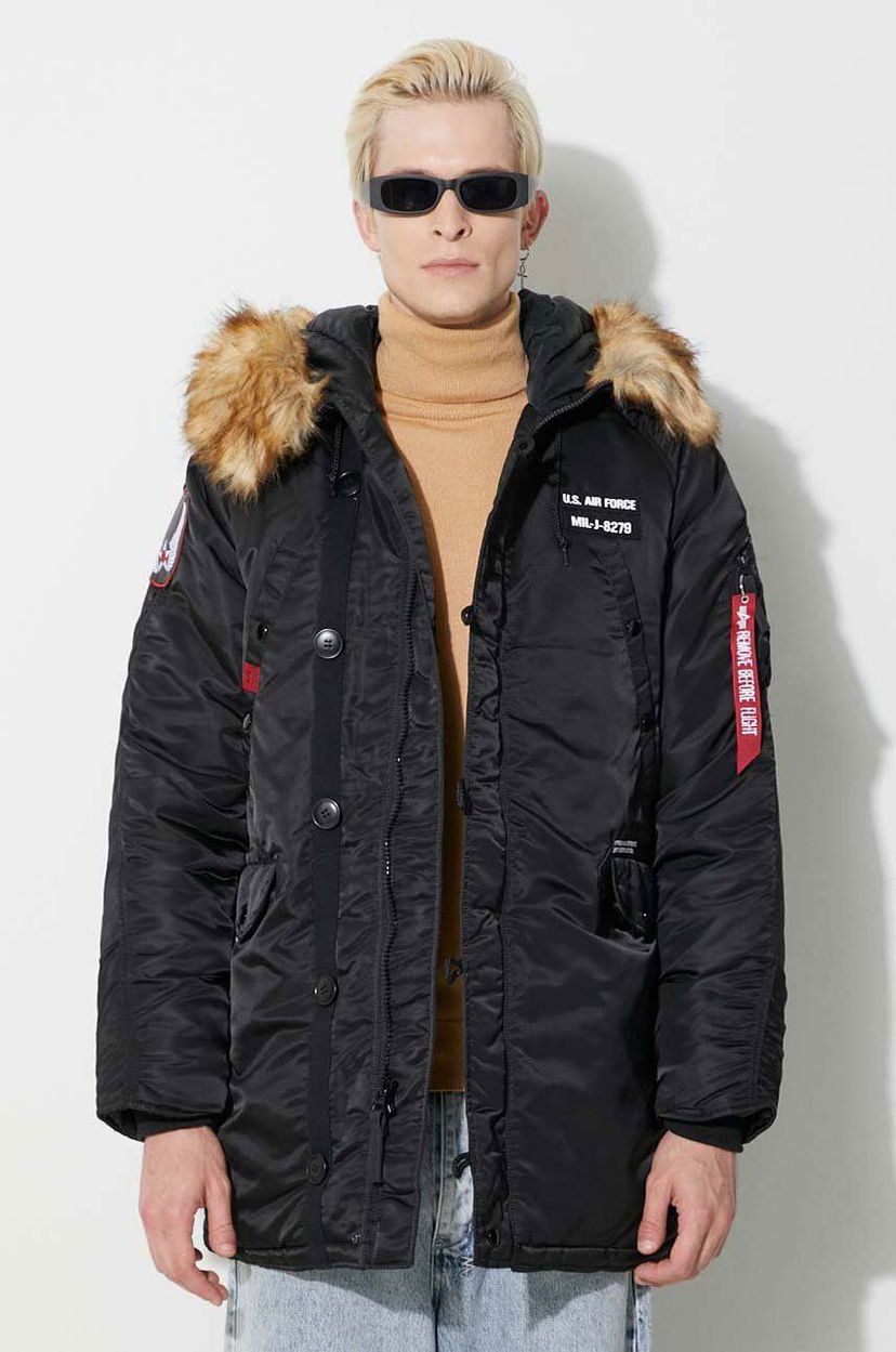 Parkas Alpha Industries N3B Airborne Parka Svart | 188141.03