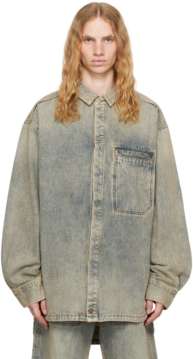 Skjorta Entire Studios Denim Shirt Blå | ES2564SW