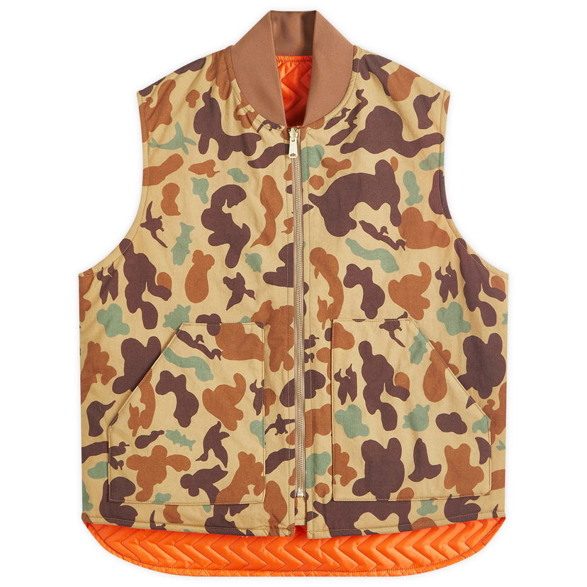 Väst BEAMS Beams Plus Work Puffer Vest Brun | 3806-0113-791-24