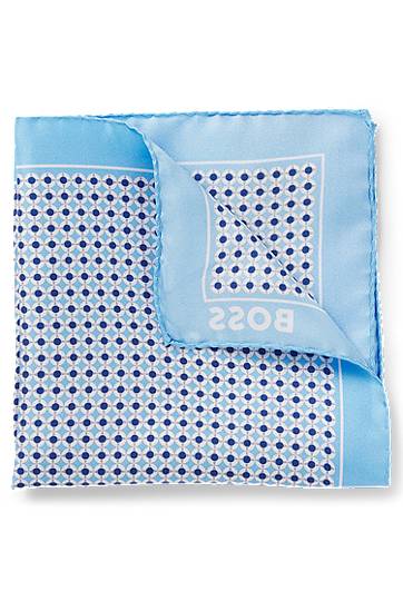 Halsduk BOSS BOSS Pocket Square with Modern Print Blå | 50540012, 0