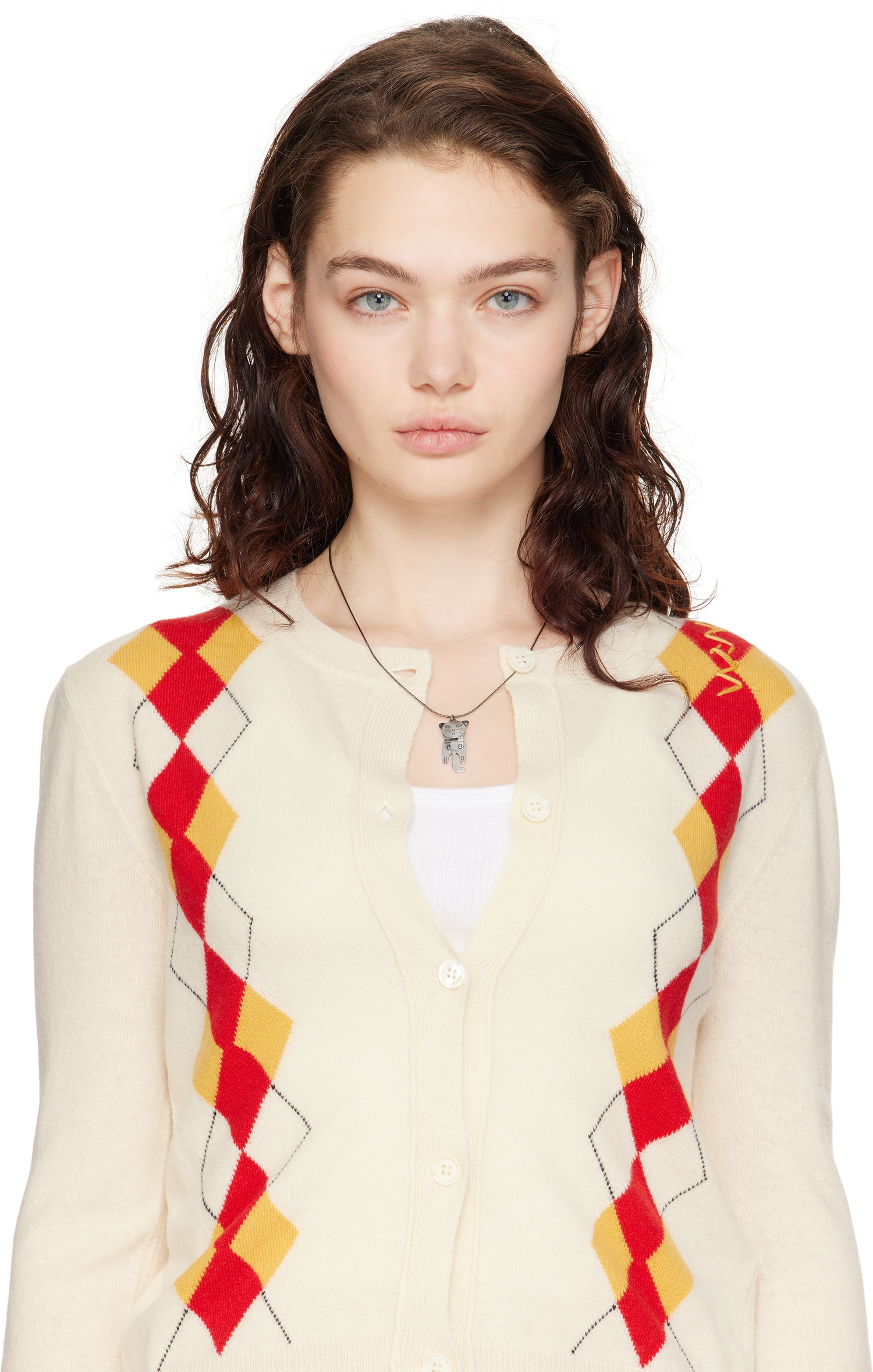 Halsband Marni Marni Cat Pendant Necklace Metallisk | COMV0508A0 M2000, 1