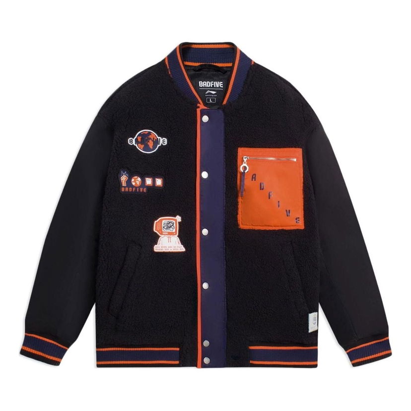 Bomberjacka Li-Ning Graphic Baseball Jacket Svart | AFDSA73-2