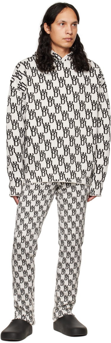 Sweater We11done We11done Graphic Print Hoodie Vit | WD-KT3-22-628-U-IV, 3