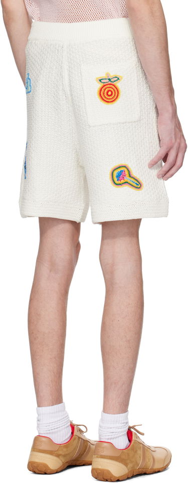 Shorts Casablanca Casablanca Motif Crochet Shorts Vit | MS25-KW-916-01, 2
