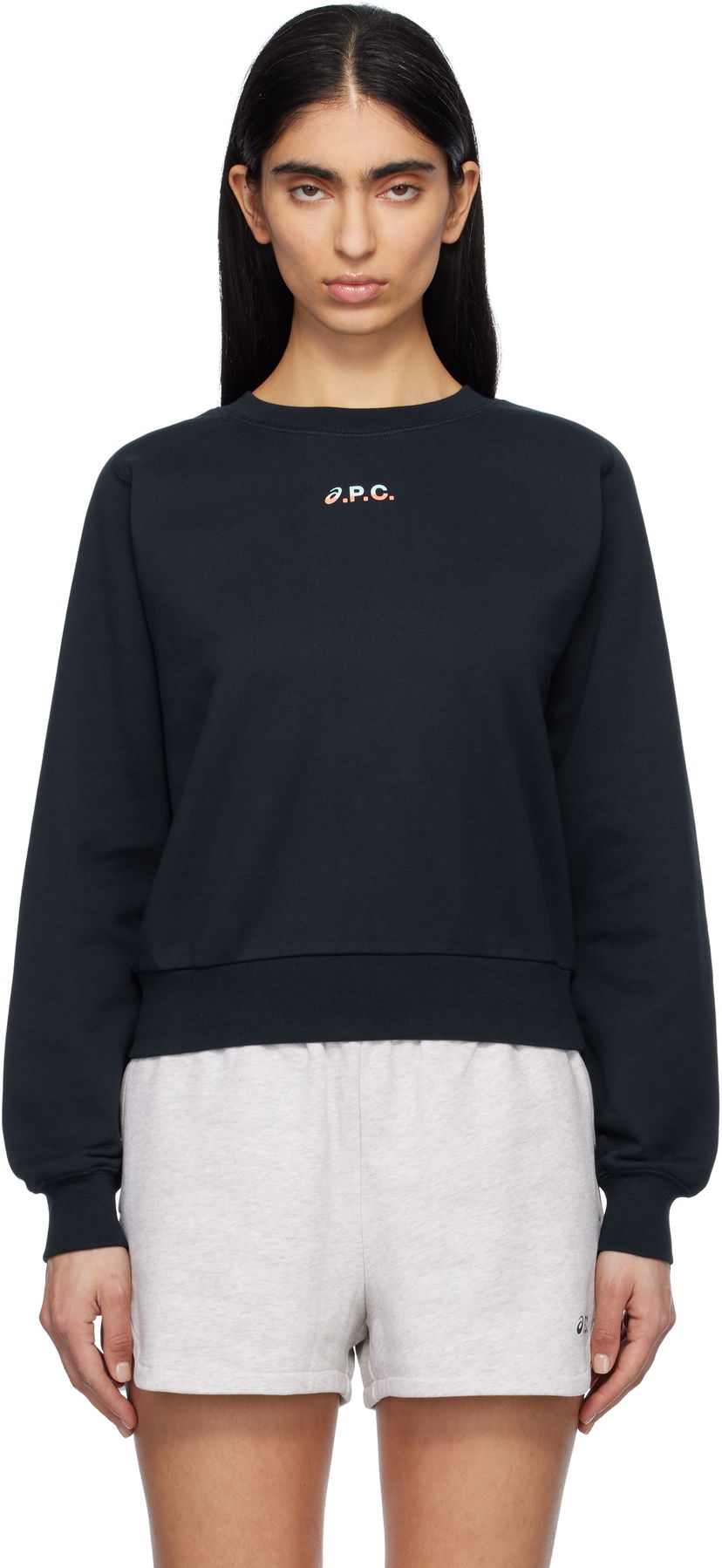 Sweater A.P.C. A.P.C. ASICS Edition Sweatshirt Svart | COEZD-F27959