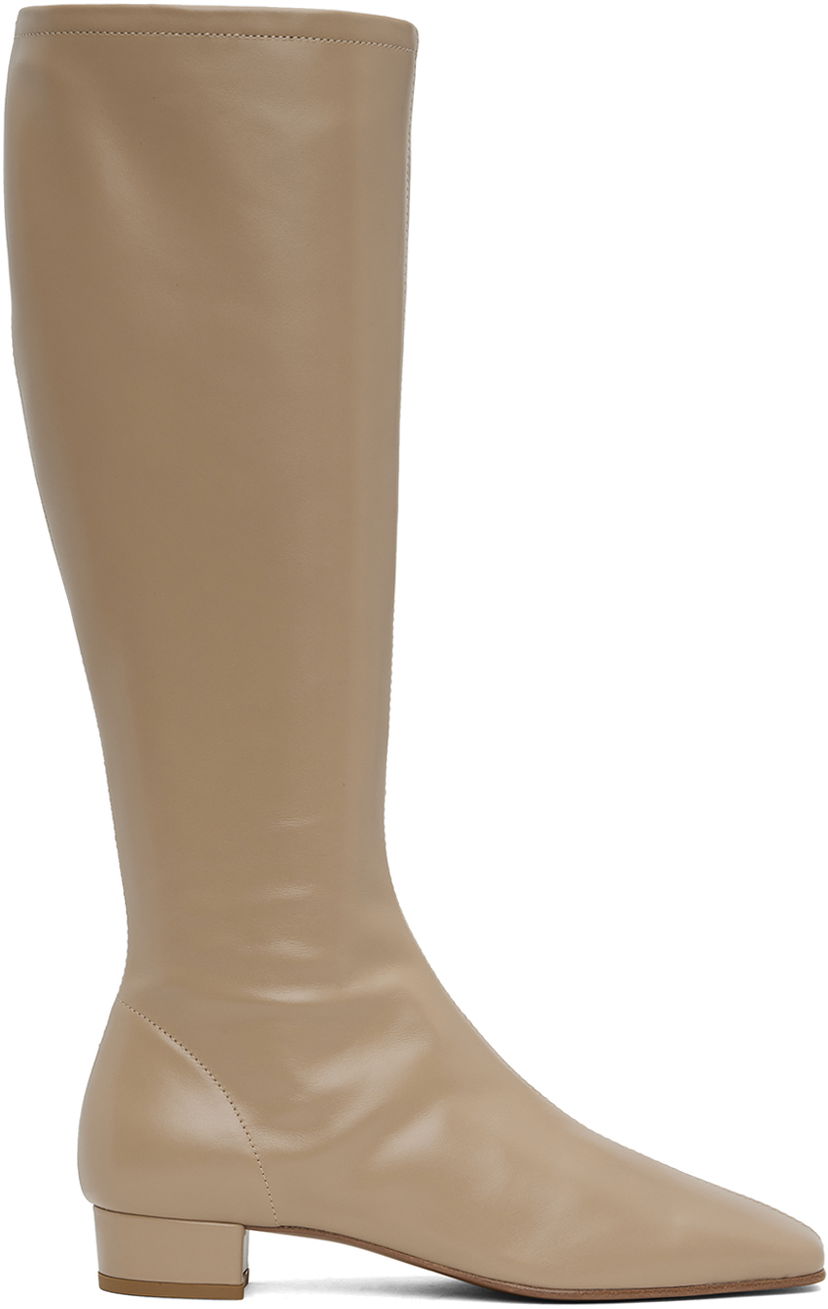Kläder BY FAR BY FAR Edie Tall Boots Beige | 23PFEDITPNAP