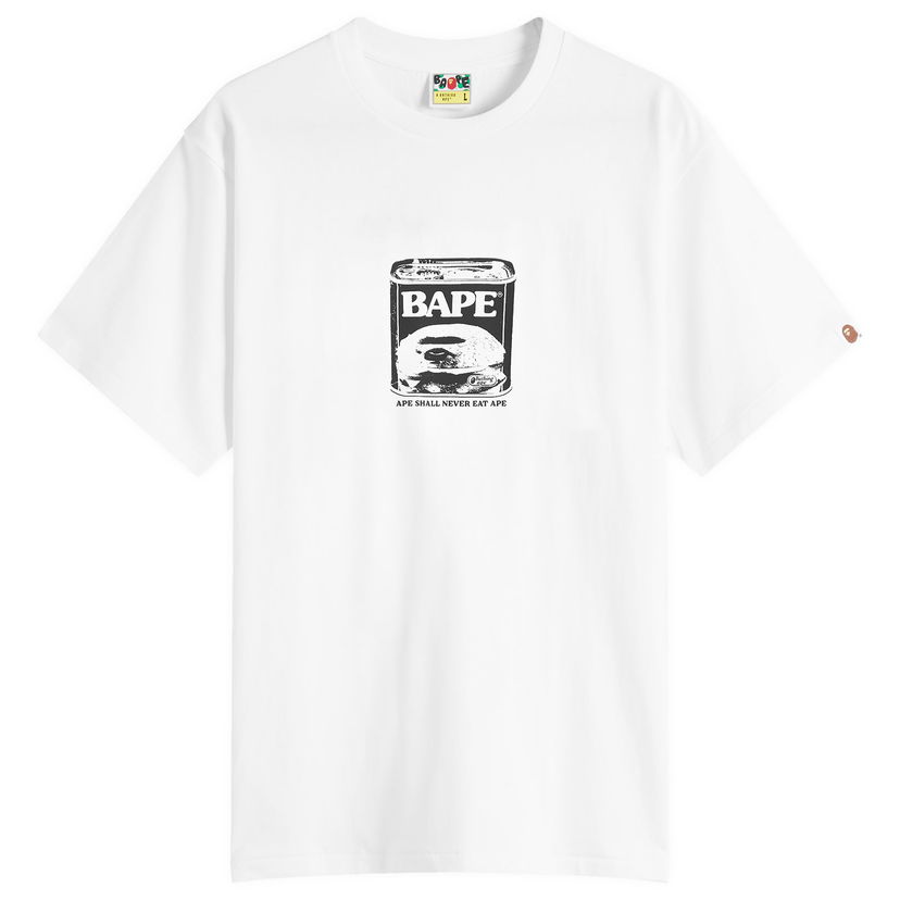 T-shirt BAPE A Bathing Ape Can Food T-Shirt Vit | 001TEL801336M-WHT