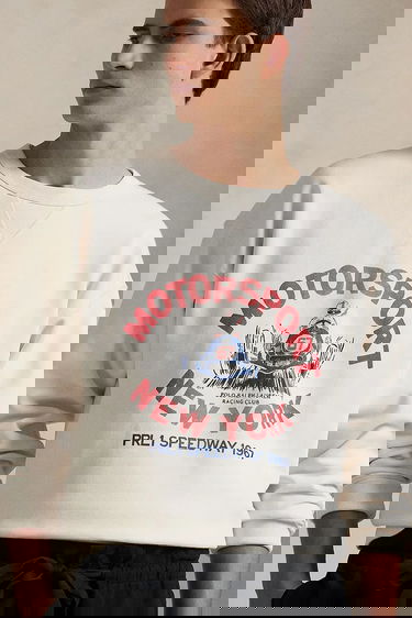 Sweatshirt Polo by Ralph Lauren Polo Ralph Lauren Long Sleeve Motorsport Graphic Sweatshirt Vit | 710972336, 3