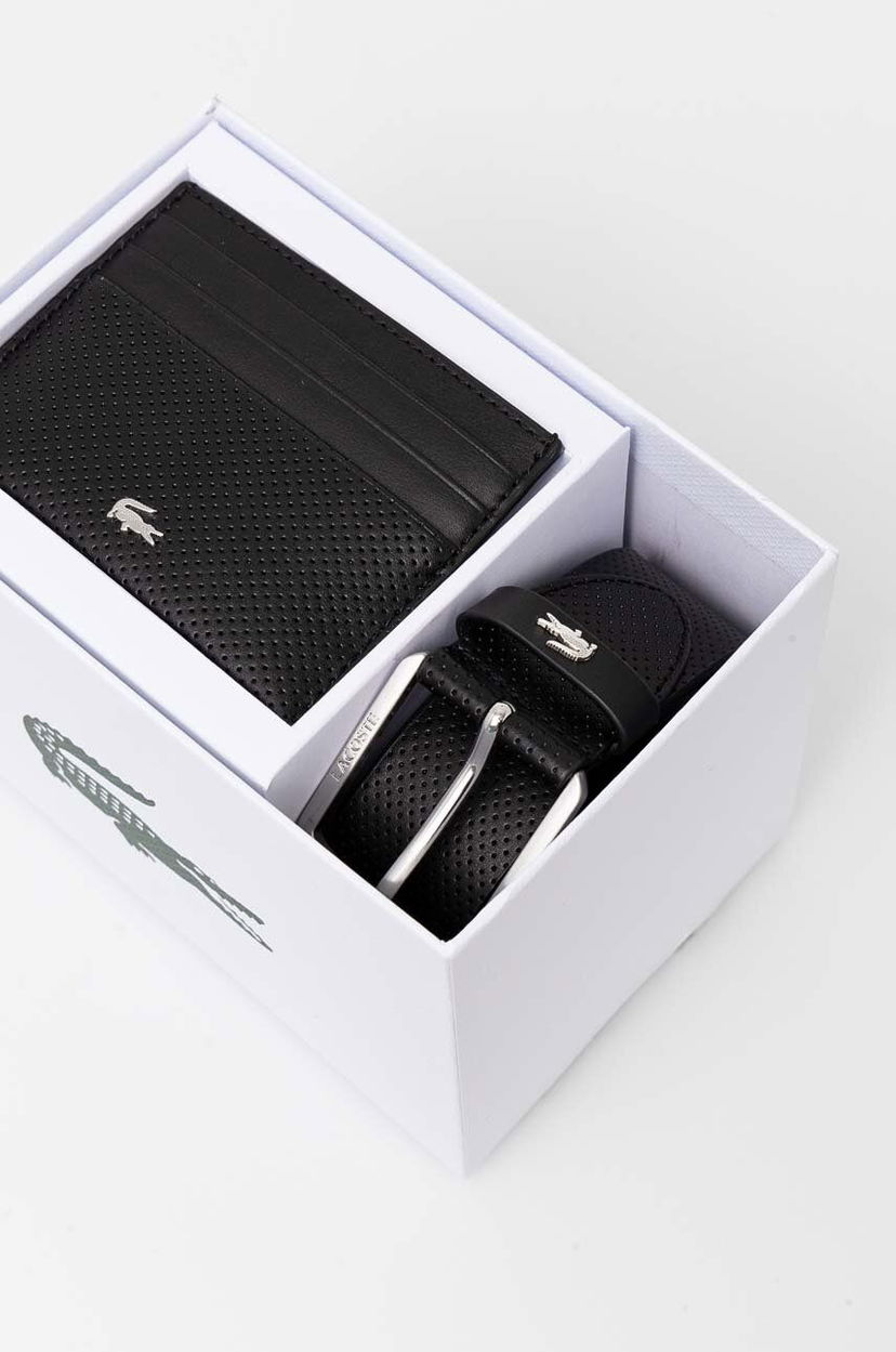 Bälten Lacoste Lacoste Card Case and Leather Belt Set Svart | RC4092