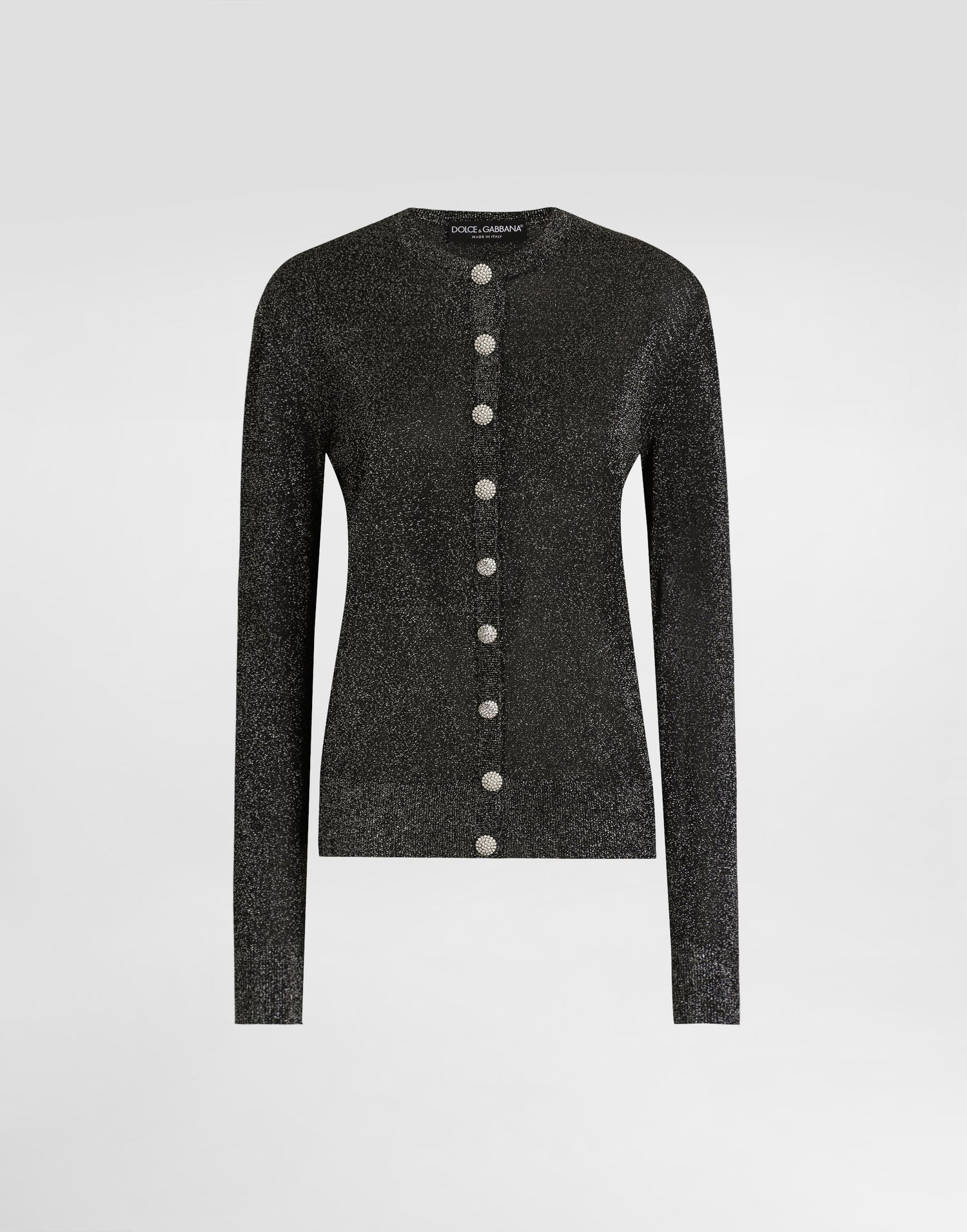 Sweater Dolce & Gabbana Dolce & Gabbana Metallic Viscose Cardigan Svart | FXVCXTJGMCES8001, 0