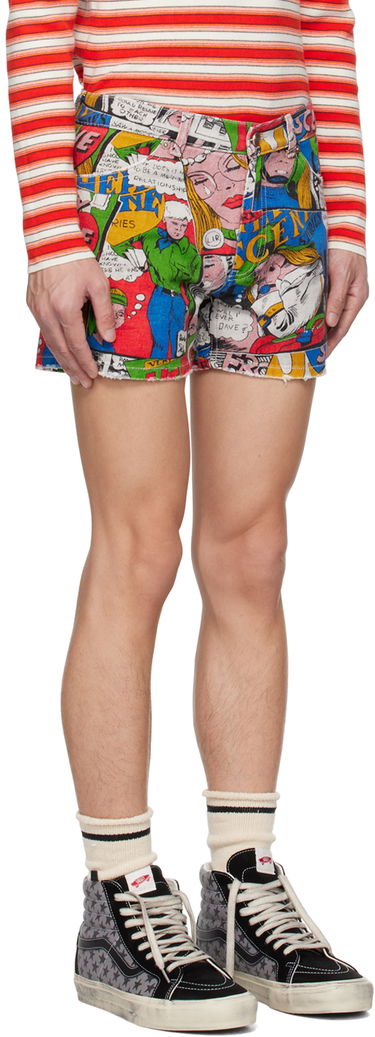 Shorts ERL ERL Printed Denim Shorts Flerfärgad | ERL06P102, 1
