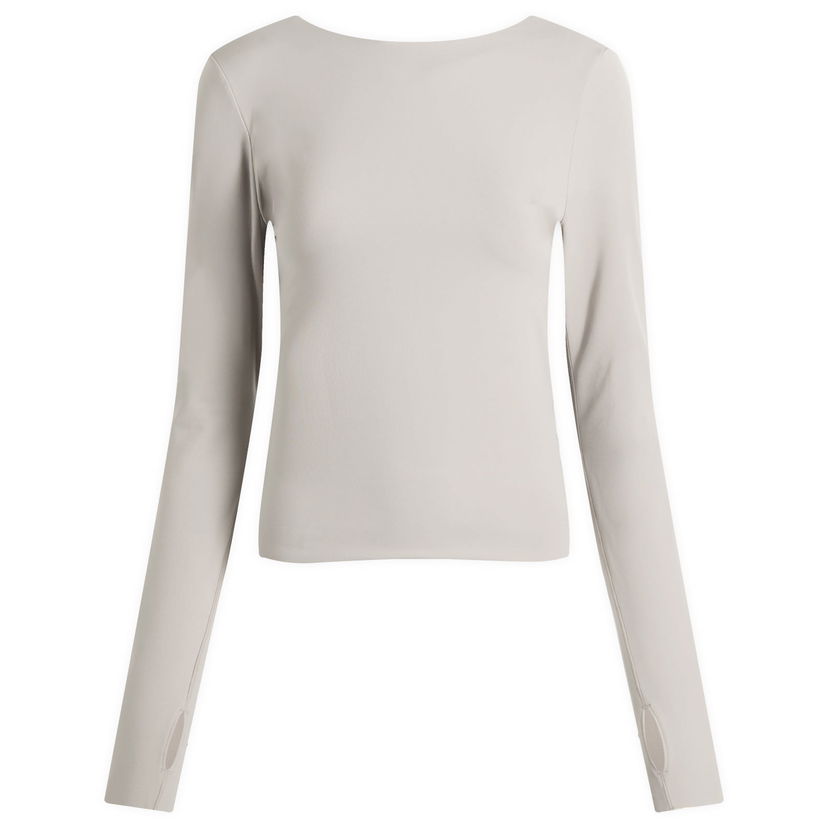T-shirt Nike Zenvy Long Sleeve Boat Neck T-Shirt with Thumbholes Grå | HV3539-009