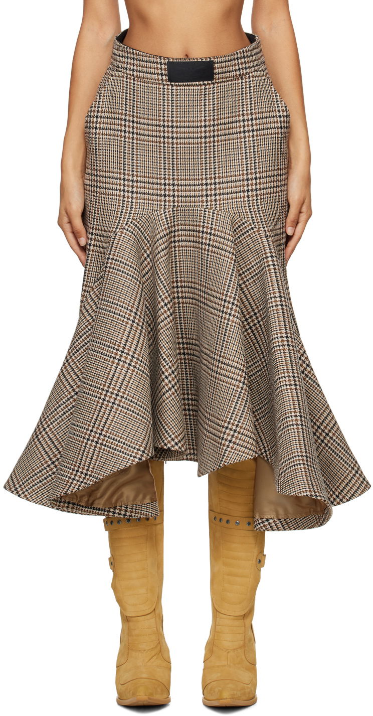 Kjol VETEMENTS Godet Midi Skirt Beige | WA65SK750S