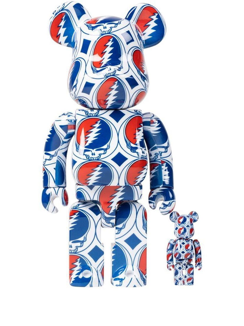 Samlarobjekt Medicom Toy Grateful Dead Steal Your Face Be@rbrick "100% and 400%" - White Mörkblå | MEDI007919435372