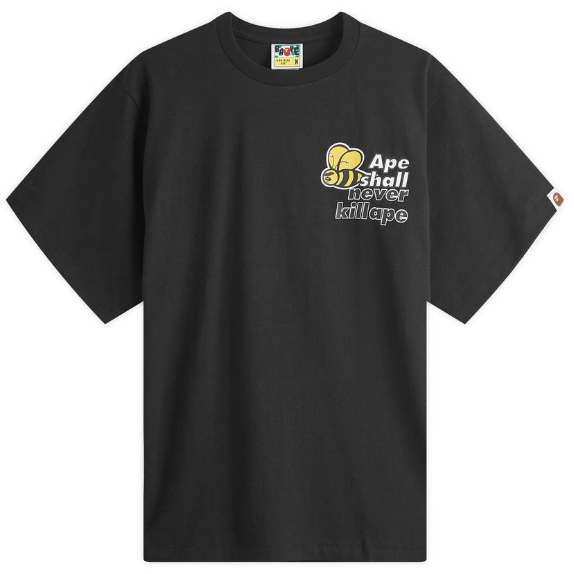 T-shirt BAPE ASHKA Bee Logo T-Shirt Svart | 001TEK301045M-BLK