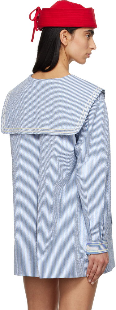 Skjorta Bode Bode Club Stripe Sailor Coat Blå | WRS25JA003, 2