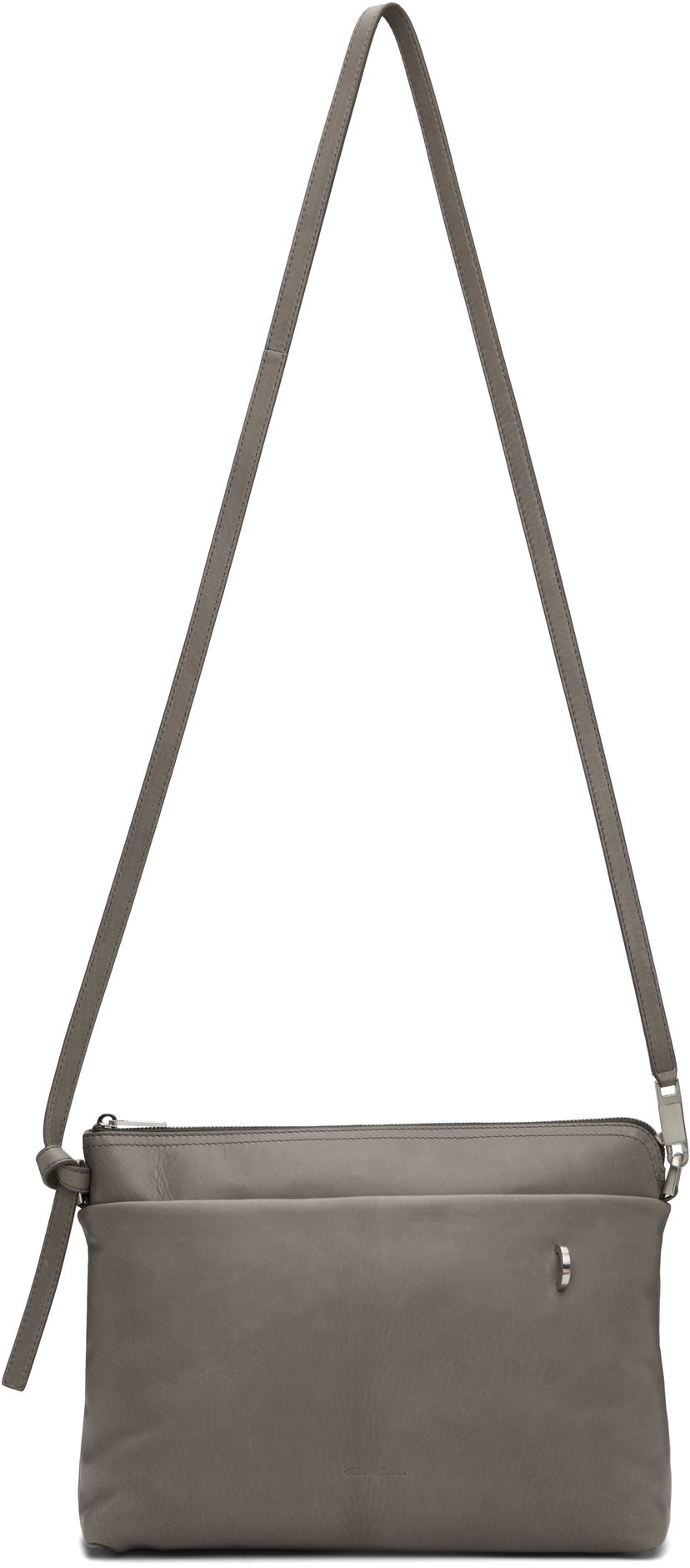 Axelväska Rick Owens Rick Owens Concordians Adri Flat Crossbody Bag Grå | RA02E0727 LCAPA