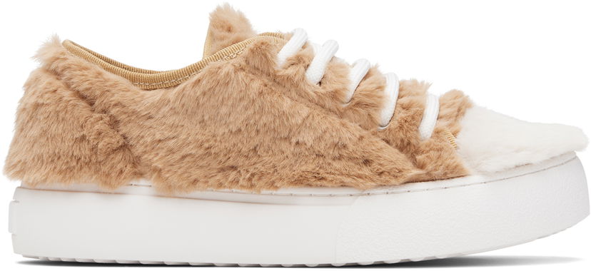 Sneakers och skor Marni Marni Kids Faux-Fur Beige | 82034