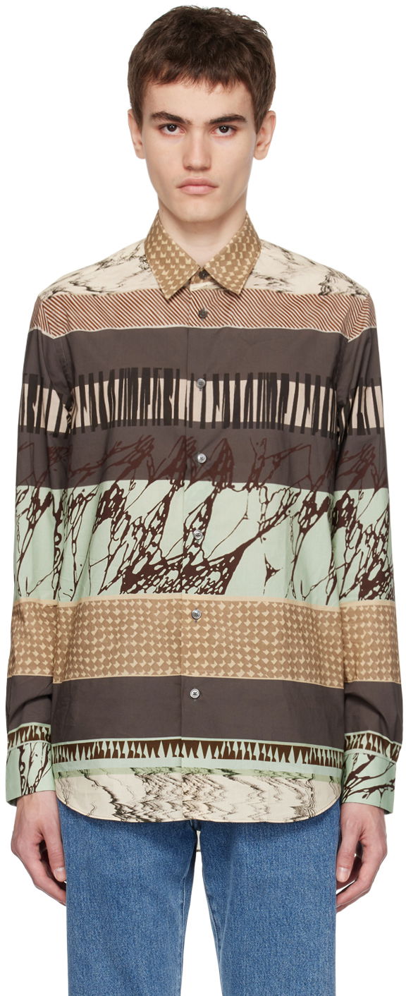 Skjorta Paul Smith Paul Smith Printed Shirt Brun | M1R-901U-L02073