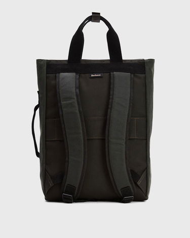 Tygpåse Barbour Waxed Field Tote Bag with Plaid Base and Front Pocket Grön | UBA0714SG91, 1