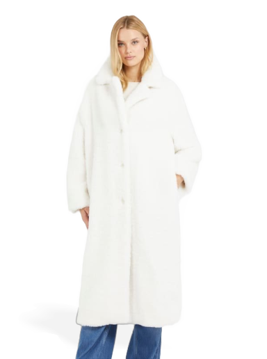 Rockar GUESS Faux Fur Vit | W3BL86WF2C2