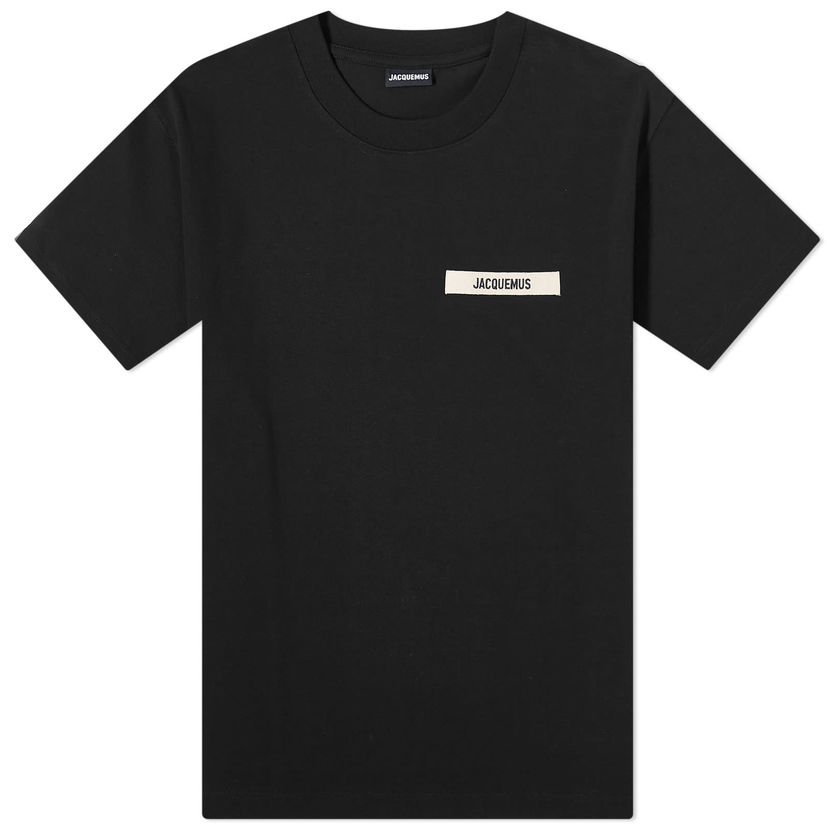 T-shirt Jacquemus Gros Grain Logo T-Shirt Svart | 24E245JS208-2125-990