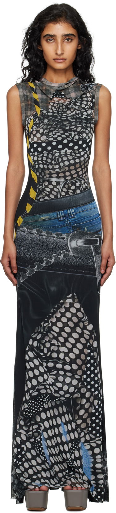 Klä Ottolinger Ottolinger Mesh Maxi Dress Flerfärgad | 101-500301-03, 0