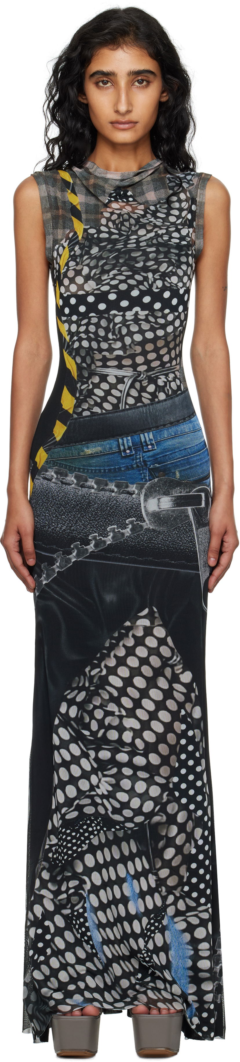 Klä Ottolinger Ottolinger Mesh Maxi Dress Flerfärgad | 101-500301-03