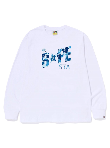 T-shirt BAPE ABC Camo Sta Logo L/S Tee Vit | 1J30-111-017