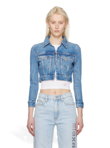 Jacka Alexander Wang Shrunken Cardi Denim Jacket Mörkblå | 4DC1242212