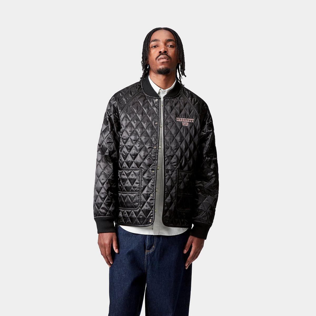 Jacka Carhartt WIP Quilted Liner Jacket Svart | I035146_4, 0