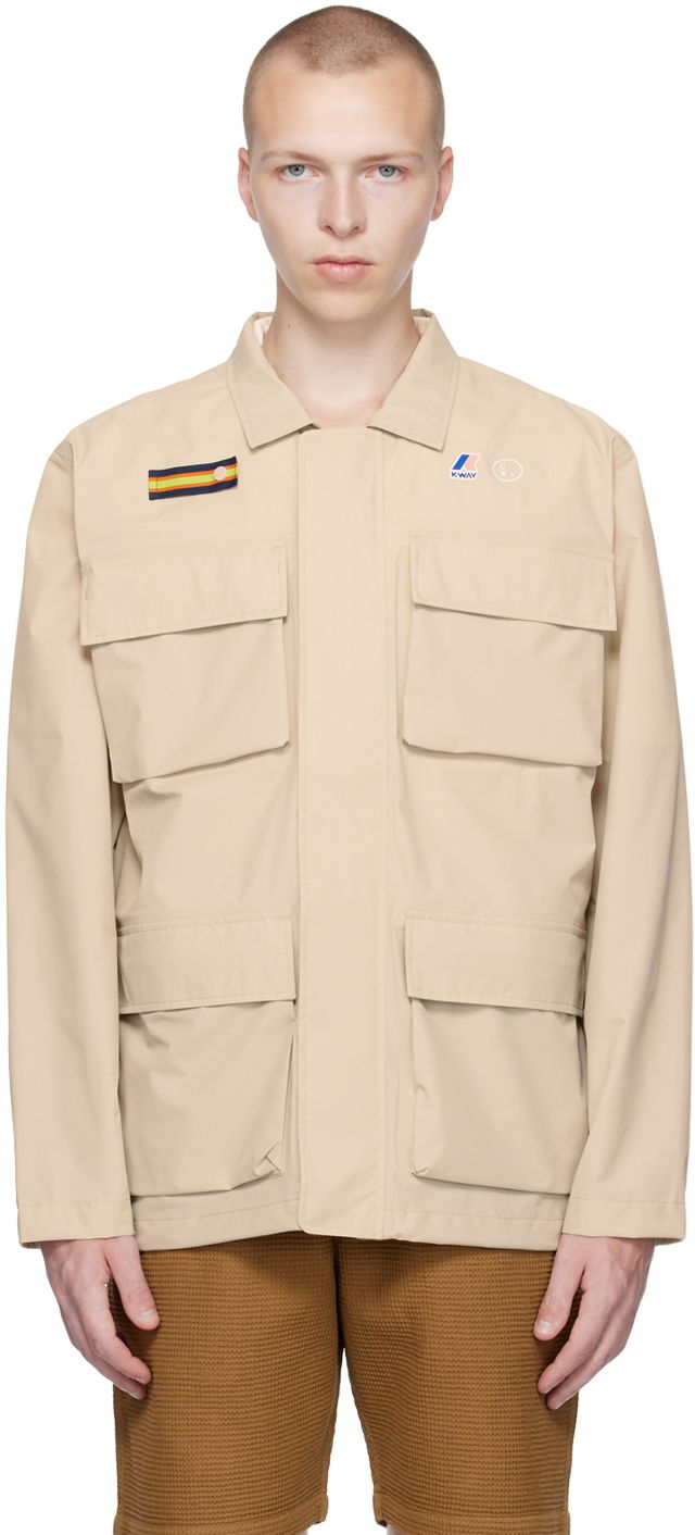 Parkas Universal Works Universal Works Porthmeor K-Way Edition Jacket Beige | KW28080