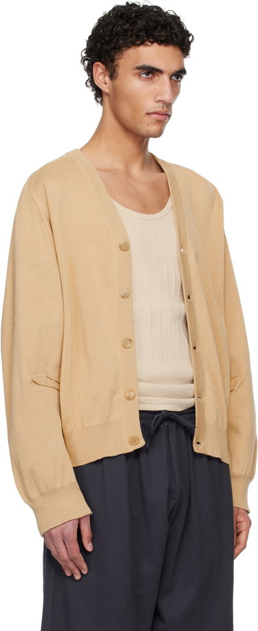 Sweater HED MAYNER Hed Mayner V-Neck Cardigan Beige | HMMA75064A-HA602, 1