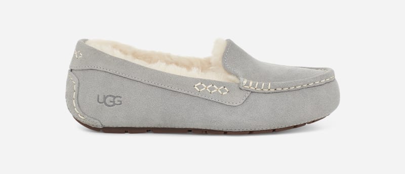 Sneakers och skor UGG ® Ansley Slipper for Women in Grey, Size 3, Leather Grå | 1106878-LGRY