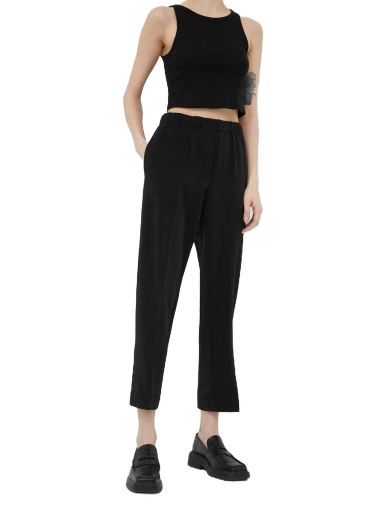 Byxor Samsoe Samsoe High Waist Trousers Svart | F15404308