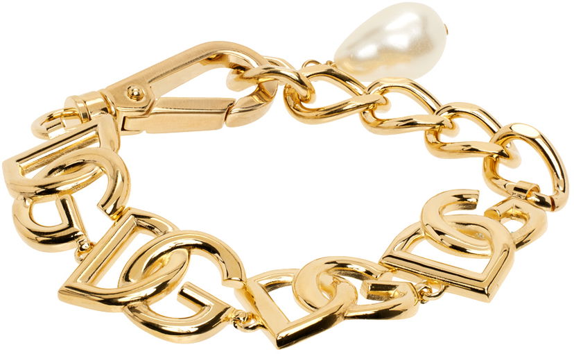 Armband Dolce & Gabbana Gold Logo Bracelet Metallisk | WBN6P2 W1111