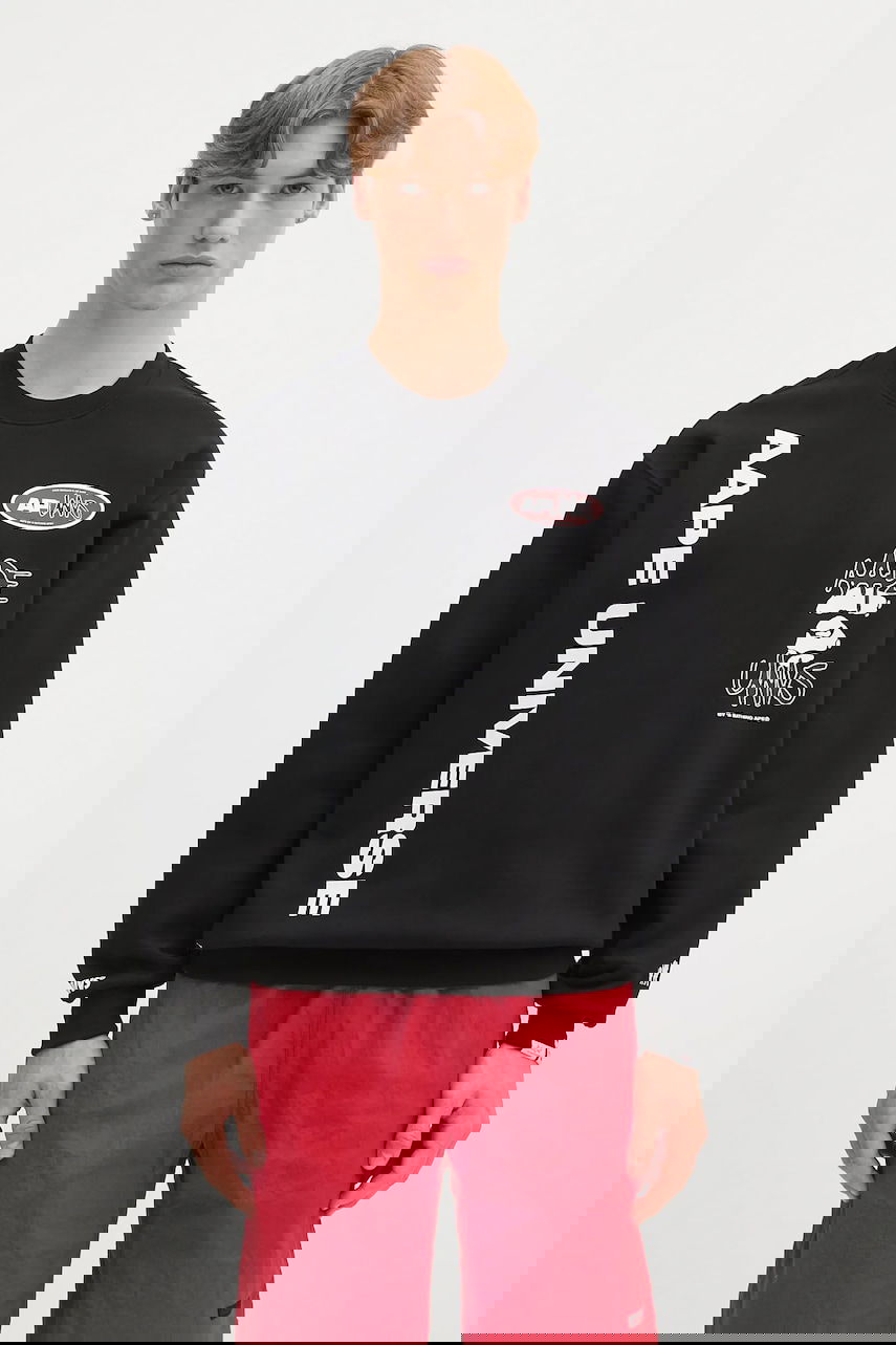 Sweatshirt AAPE by A Bathing Ape AAPE Basic Crew Neck Sweatshirt Svart | AAPSWMB337XXN, 0