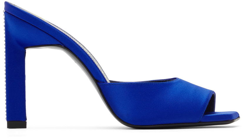 Kläder The Attico Attico Kaia Satin Heeled Sandals Blå | 227WS228 TV07