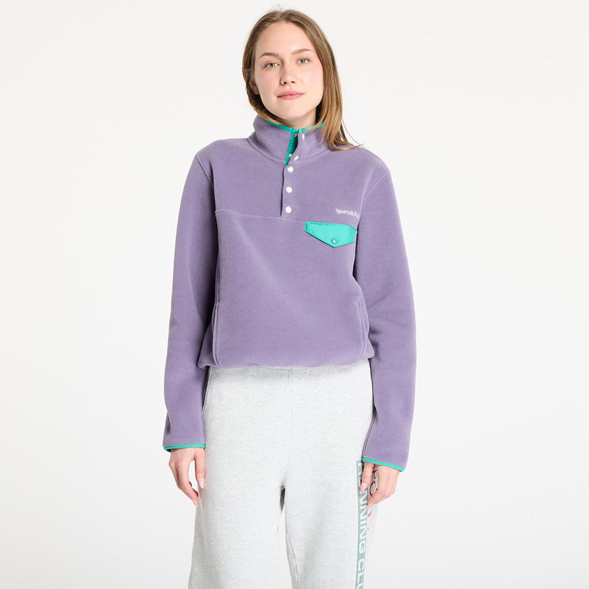 Sweater Sporty & Rich Sporty & Rich Serif Logo Fleece Sweatshirt Purpur | JA047514300PU09