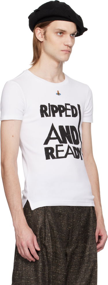T-shirt Vivienne Westwood Vivienne Westwood 'Ripped & Ready' T-Shirt Svart | 3G01003I-J009C-, 4