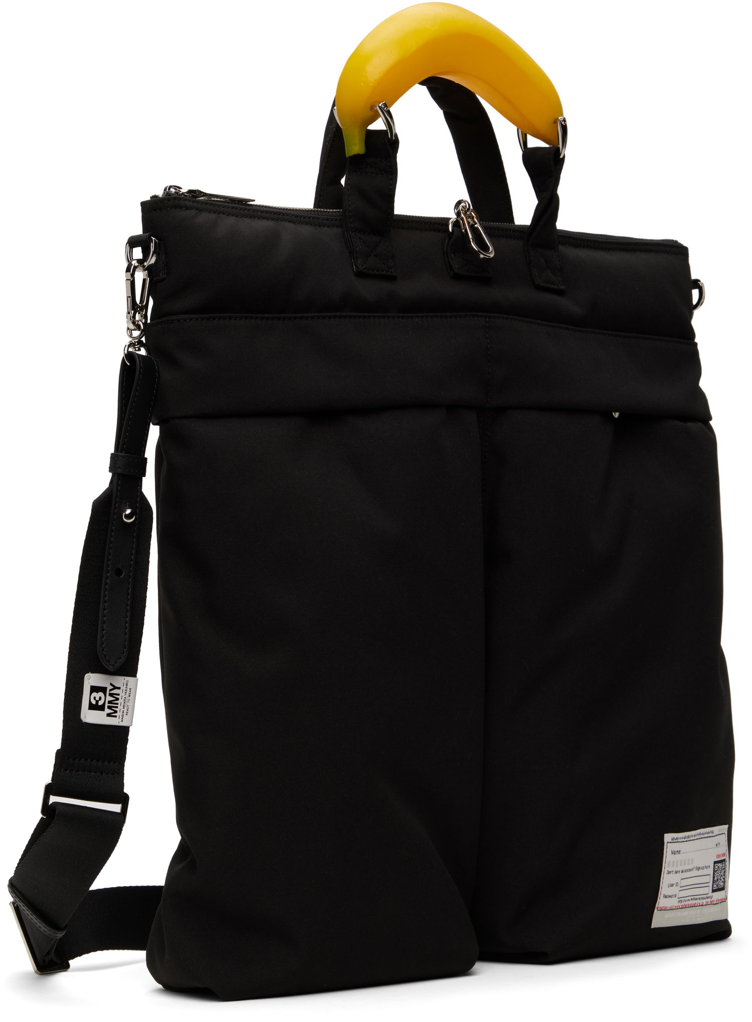 Tygpåse Maison MIHARA YASUHIRO MIHARA YASUHIRO Toy Banana Handle Helmet Bag Svart | A14BG705, 1