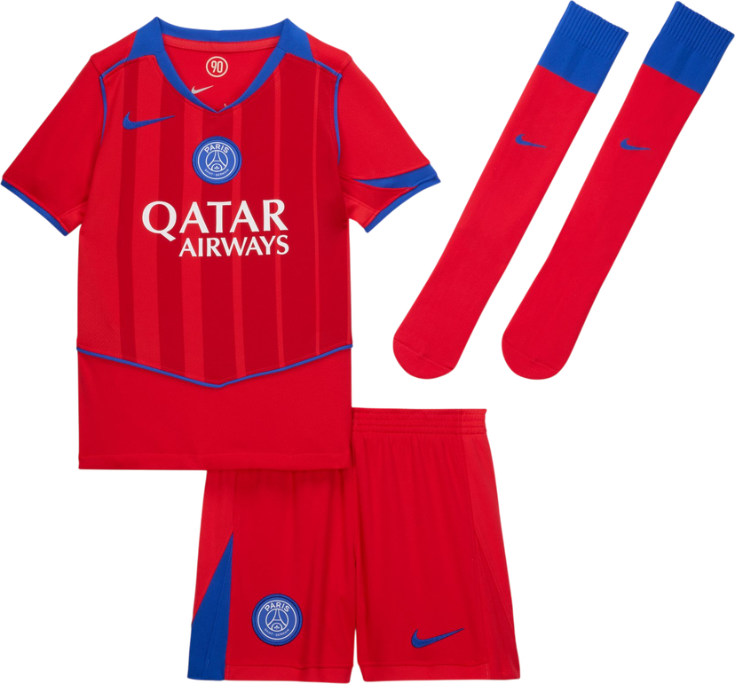 Träningsoverall Nike Dri-FIT Paris Saint-Germain Stadium 3rd Jersey Set 2025/26 Little Kids Röd | hm4137-680